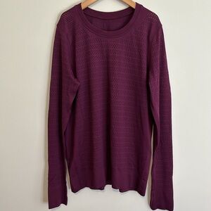 Lululemon Long Sleeve Top Size 6 Burgundy